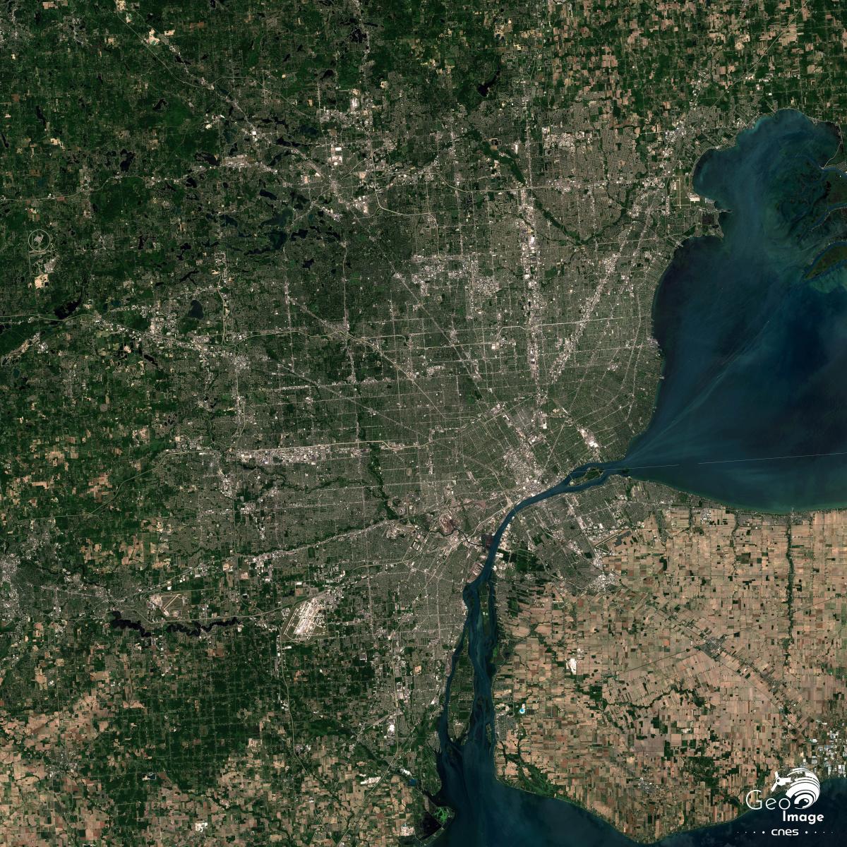Image satellite du Windsor-Detroit Corridor Image satellite du Windsor-Detroit Corridor