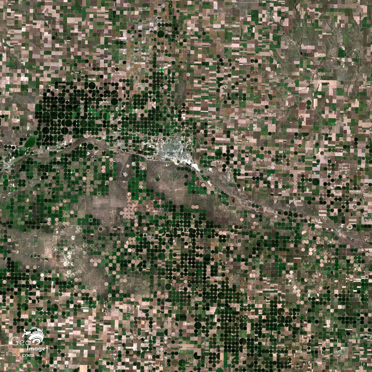 Image satellite de la région de Garden City Image satellite de la région de Garden City