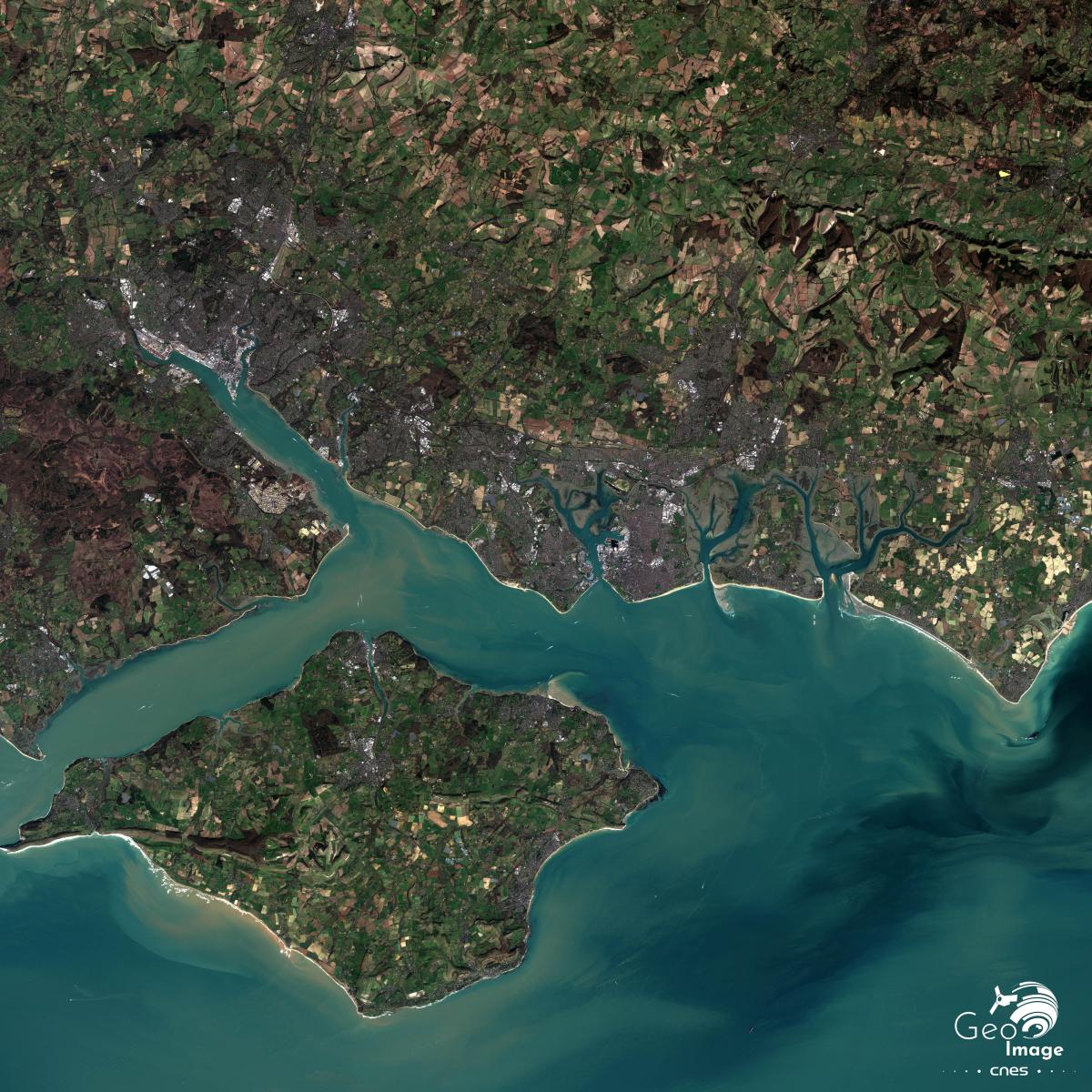 Image satellite de la ville Portsmouth Image satellite de la ville Portsmouth