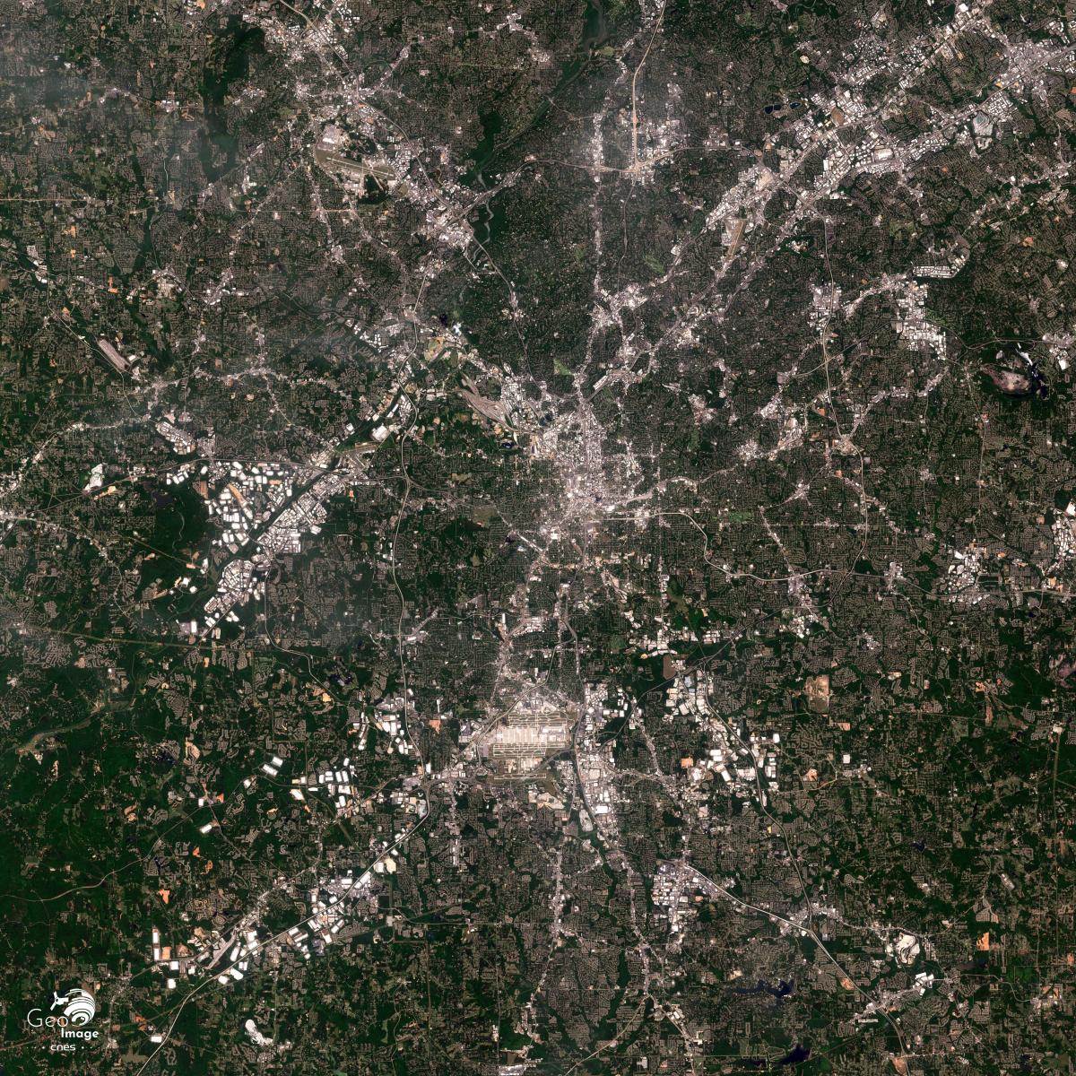 Image satellite de la ville Atlanta Image satellite de la ville Atlanta