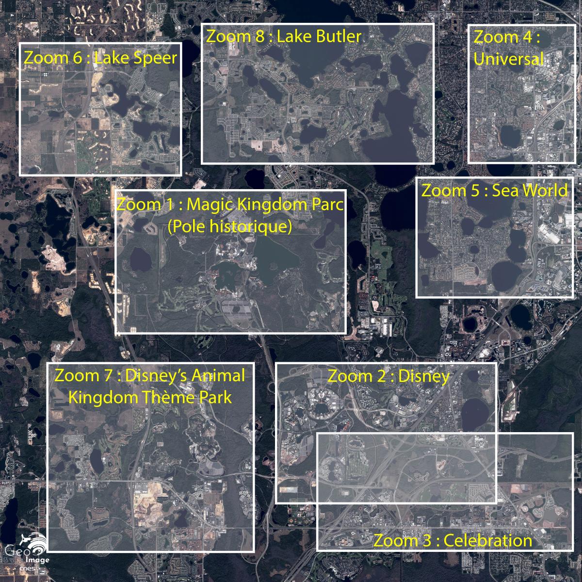 Image satellite de la ville d'Orlando Image satellite de la ville d'Orlando