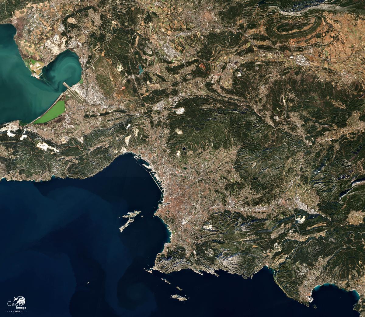 Image satellite de la ville Marseille Image satellite de la ville Marseille