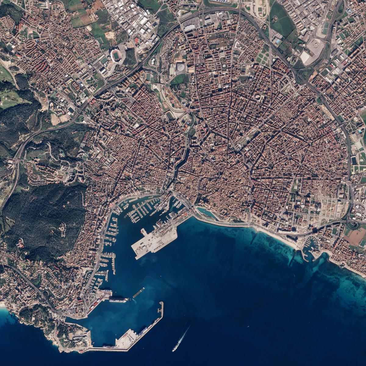 Image satellite de l'île de Majorque Image satellite de l'île de Majorque