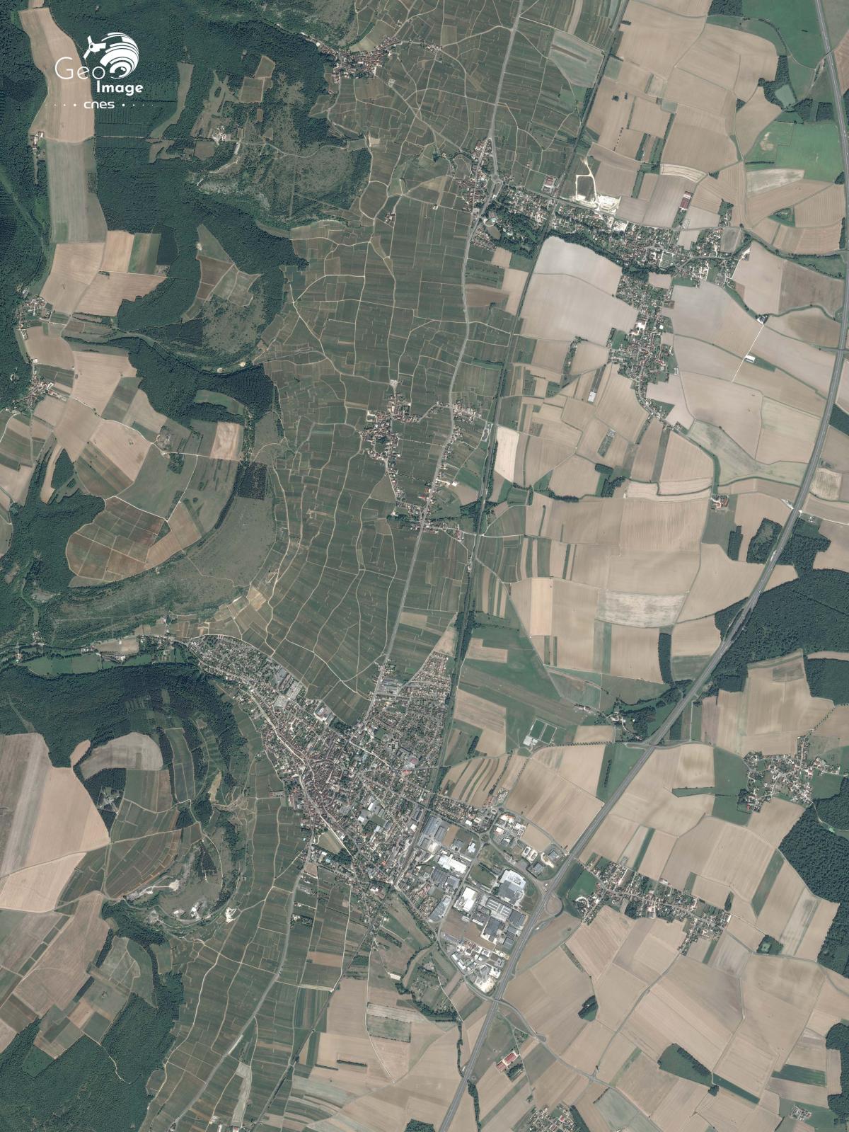 Image satellite de la Gevrey Chambertin