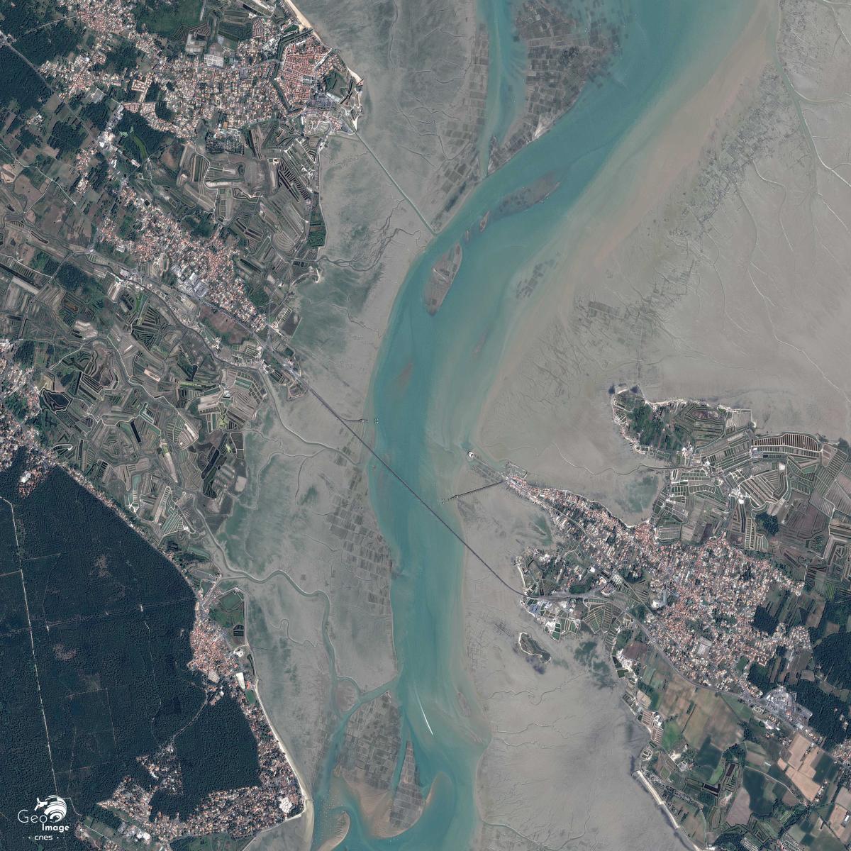 Image satellite du coureau d’Oléron Image satellite du coureau d’Oléron