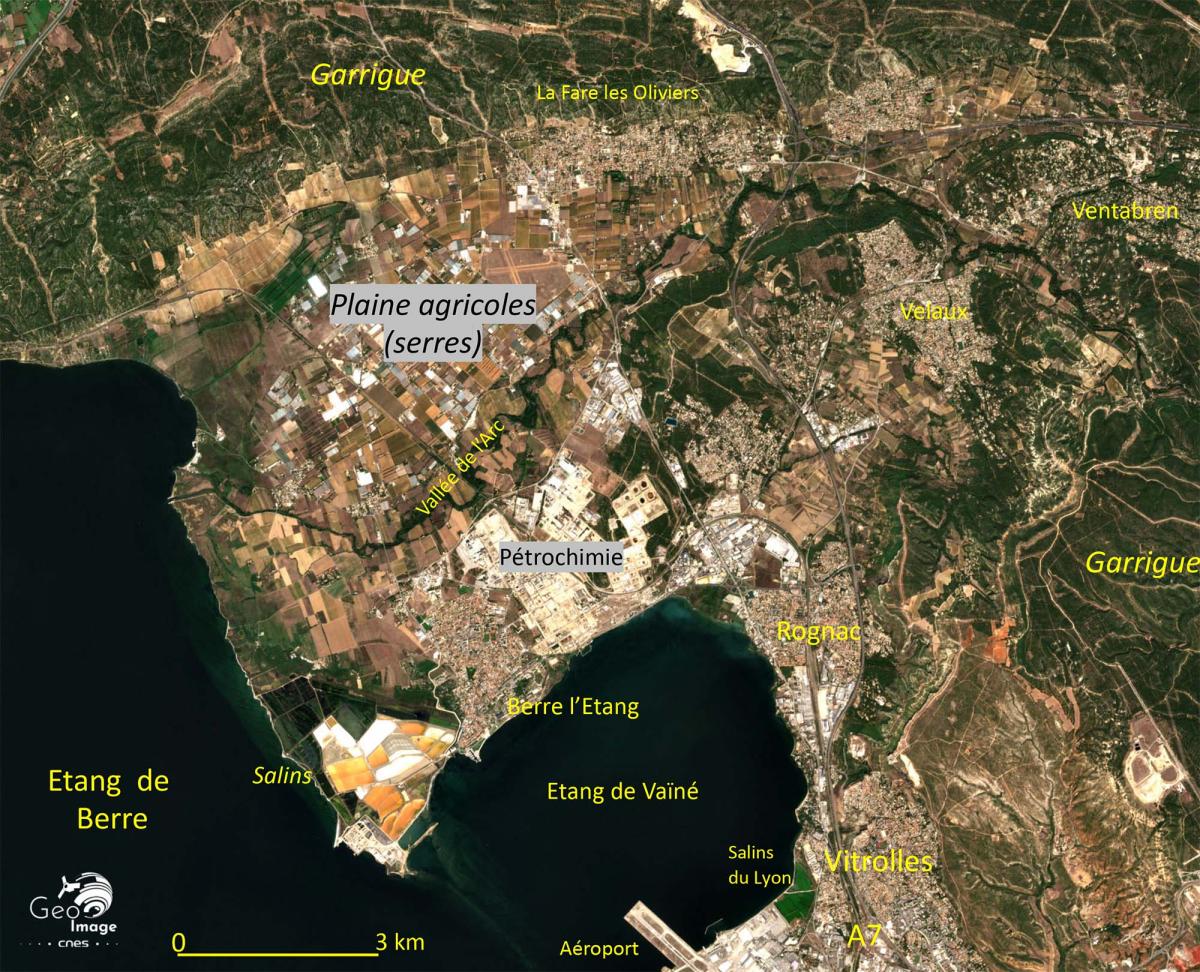 Image satellite de l'Etang-de-Berre Image satellite de l'Etang-de-Berre