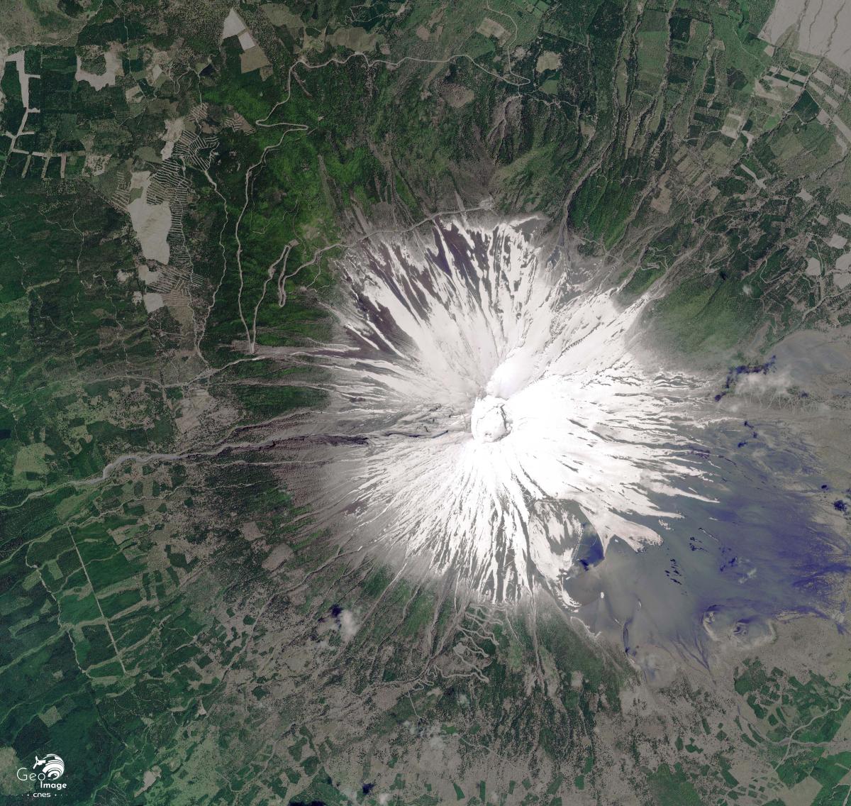 Image satellite du Mont Fuji Image satellite du Mont Fuji
