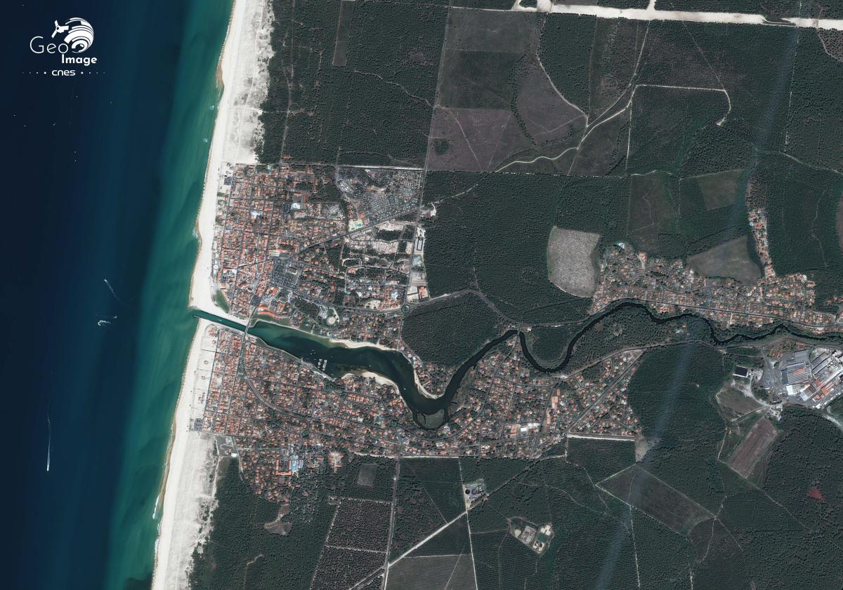 Image satellite de Mimizan