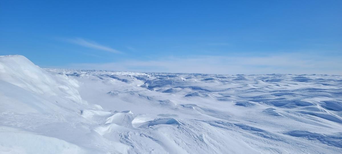 Vue de la calotte glaciaire