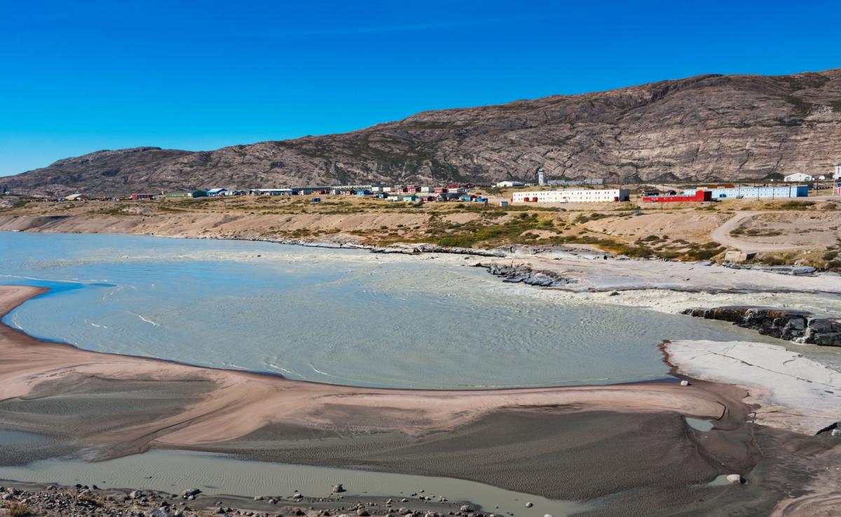 Vue de Kangerlussuaq, côte ouest du Groenland