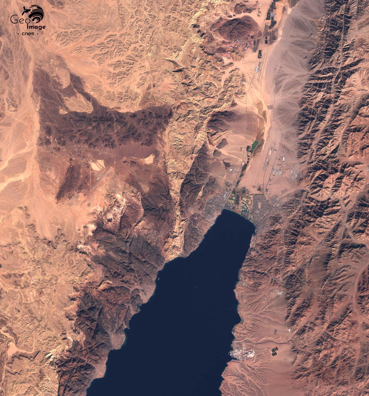 Image satellite de la péninsule d'Arabie