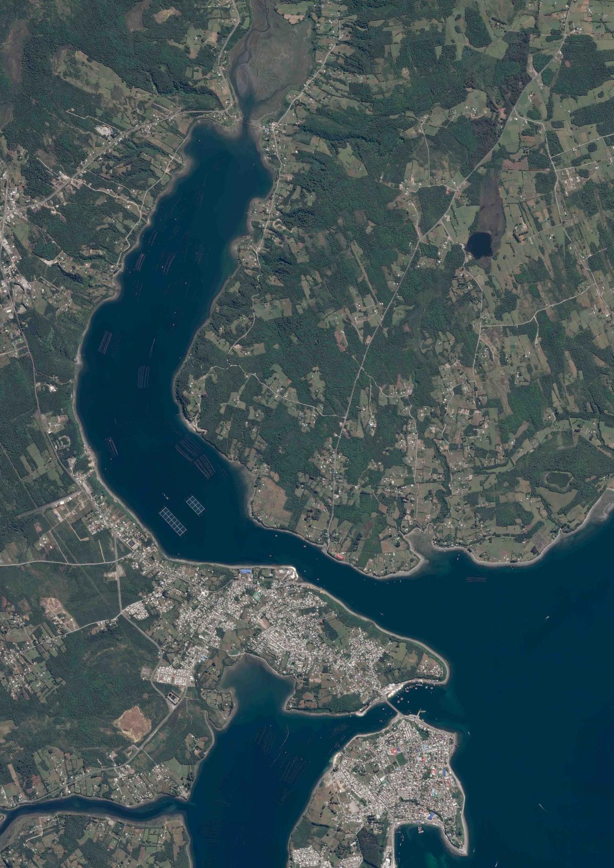 Image satellite du ria de Huito Image satellite du ria de Huito