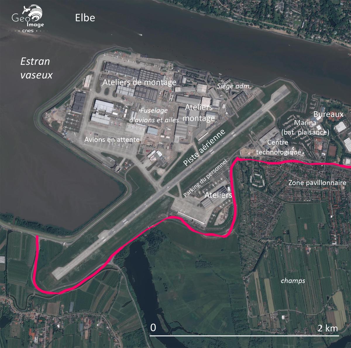 Image satellite de la ville Hambourg Image satellite de la ville Hambourg