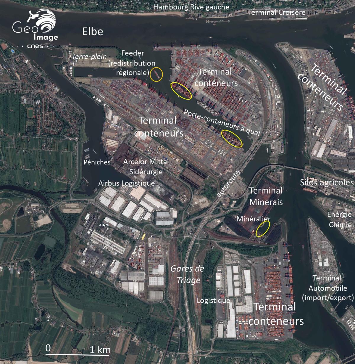 Image satellite de la ville Hambourg Image satellite de la ville Hambourg