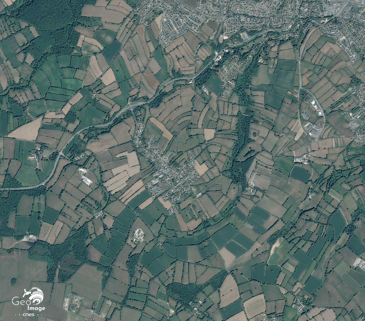 Image satellite de la ville de Cherbourg