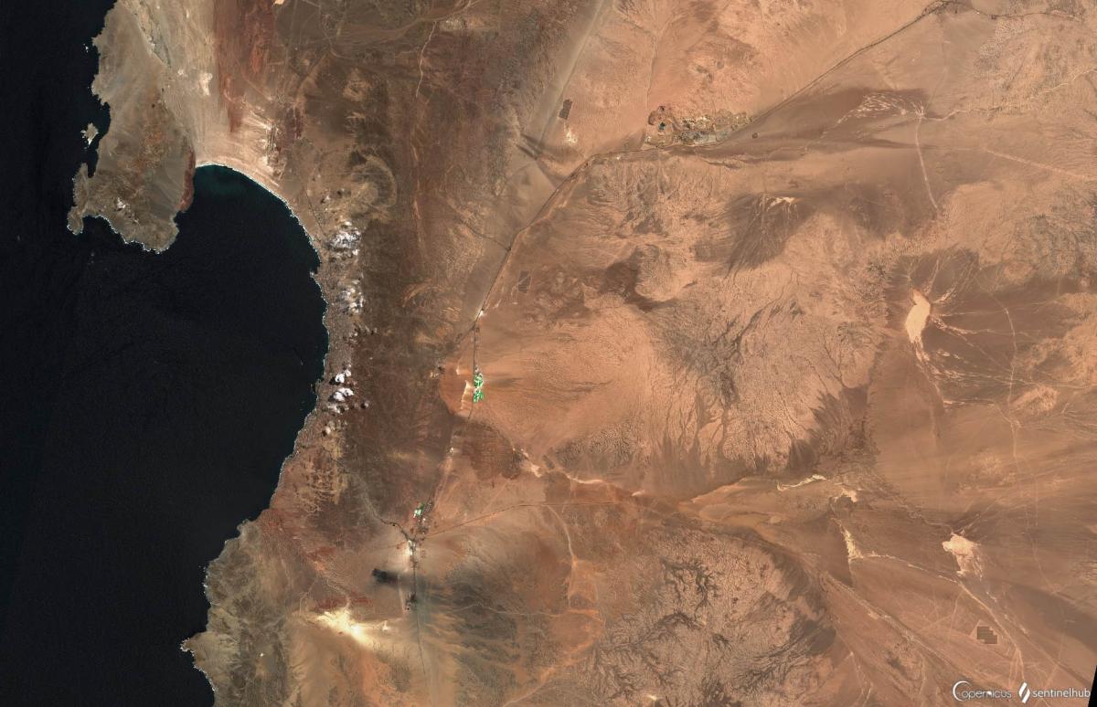 Image satellite d'Escondita