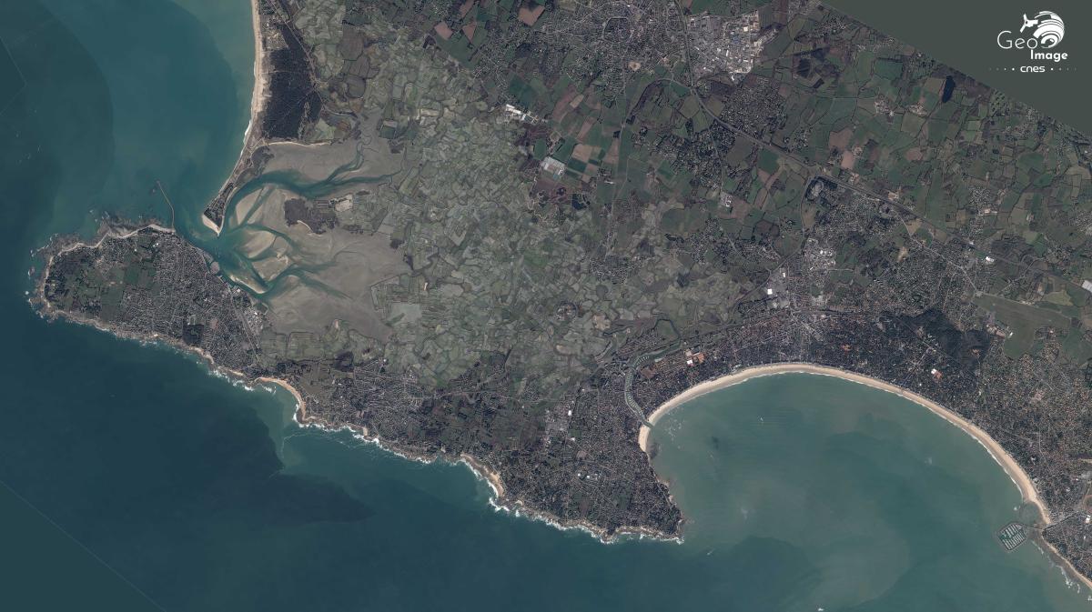 Image satellite de la presqu’ile de Guérande-La Baule Image satellite de la presqu’ile de Guérande-La Baule