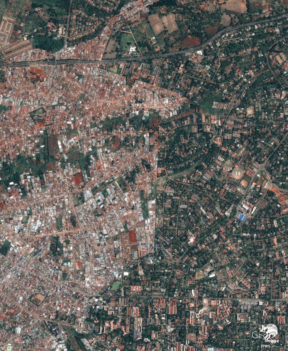 Image satellite de Nairobi Image satellite de Nairobi