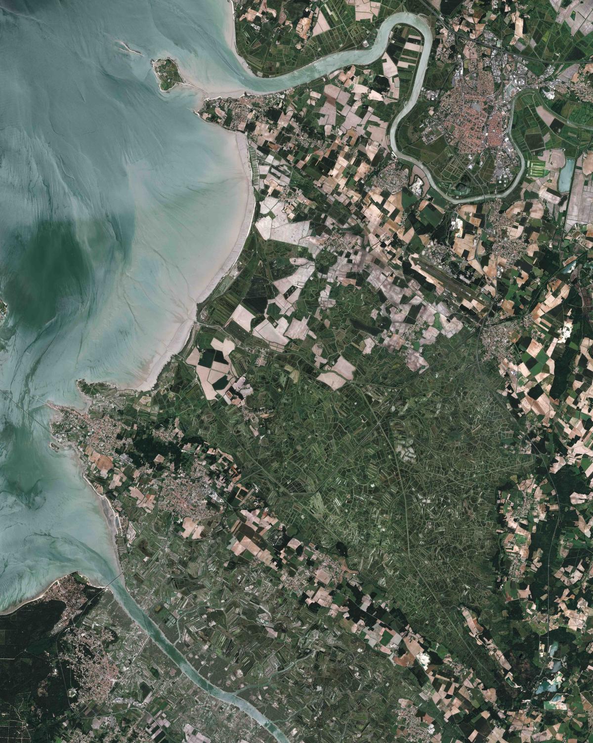 Image satellite du marais de Brouages Image satellite du marais de Brouages